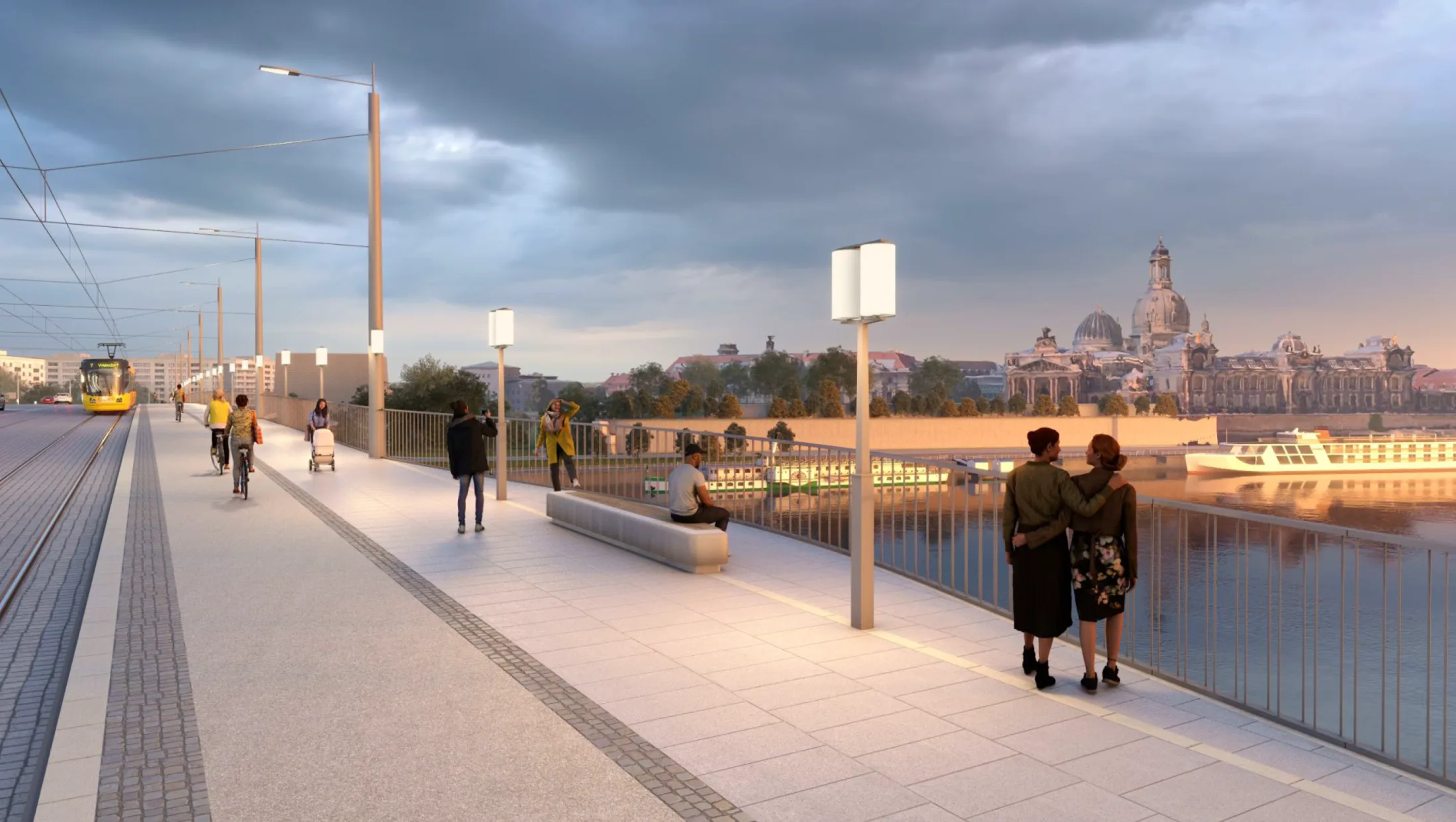 Die Stadtbalkone – neue Carolabrücke Dresden