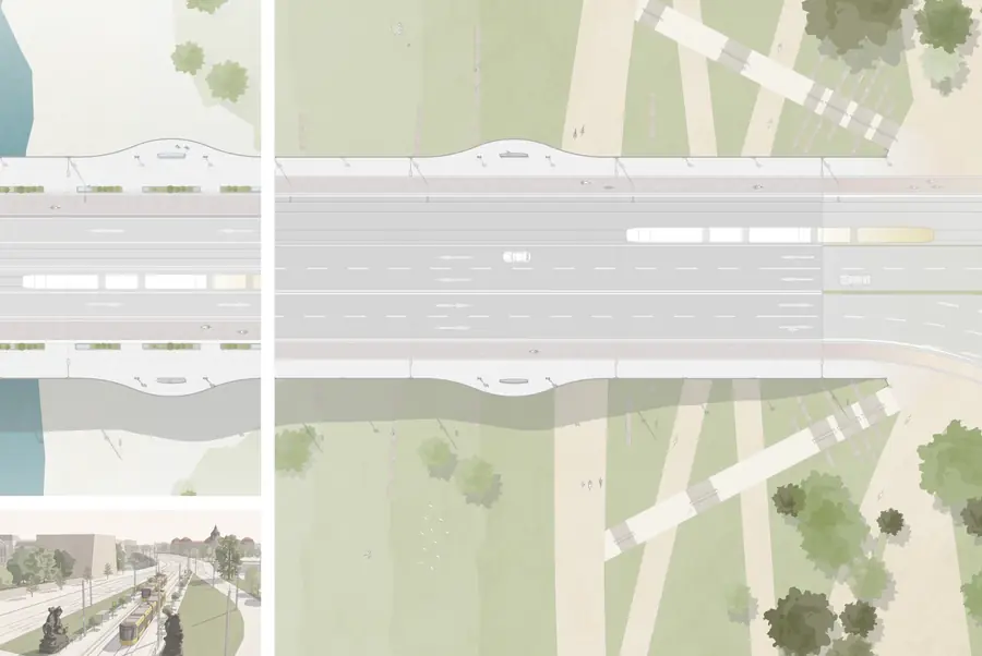Rendering zur Zukunft der Brücke